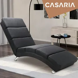 Casaria Relaxliege London Leinenoptik Anthrazit