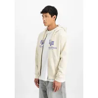 Alpha Industries Sweatshirt Basic Zip Hoodie - vintage white