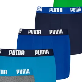 Puma Jungen Boxer Shorts, 6er Pack, » EVERYDAY BASIC BOXERS 6P ECOM Cotton Stretch Blau/Grau/Grün 170/176,