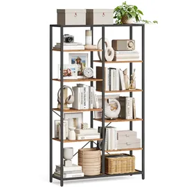 VASAGLE Bücherregal 5 Ebenen 60 x 30 x 180 cm Braun-Schwarz