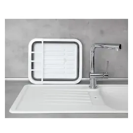 Wenko Geschirrabtropfständer faltbar Grau/Weiß