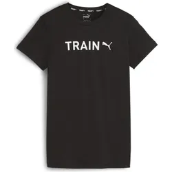 Puma Women's Graphic Tee Train Puma puma black-q1 solid graphic (56) XS