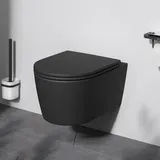 AM.PM WC Sitz Toilettensitz Klobrille Absenkautomatik Oval Schwarz Matt