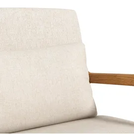 Homcom Schaukelsessel gepolstert Polyester 92 x 81,5 x 64,5 cm Creme mit Kissen