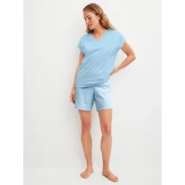 CALIDA Shorty Pyjama-Shorts Blau 40/42