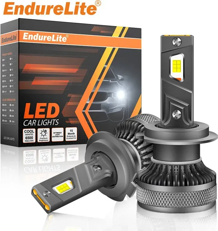 EndureLite 9006 Lampen, 20.000 Lumen, 6000 K Kaltweißes Licht, effizientes Kühlsystem, integriertes CAN-Bus, fehlerfreie Packung mit 2 Stück