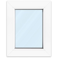 Fenster 40x50 cm, Kunststoff Profil aluplast IDEAL® 4000, Weiß, 400x500 mm, einteilig festverglast, 2-fach Verglasung, individuell konfigurieren