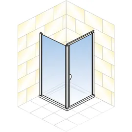 Schulte Sunny Eckdusche mit Drehtür 80 x 80 cm EP2370040150