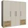 Forte Kleiderschrank MOKKARIS 205,9 x 200,1 x 0 cm Beige/Grau