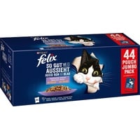 felix Katzennassfutter Gemischte Vielfalt Jumbo Pack 44x85 g