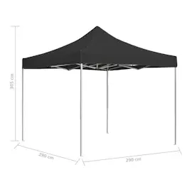 vidaXL Profi-Partyzelt Faltbar Aluminium 3x3 m Anthrazit