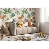 WFL GROUP Schlafsofa Lilo 120 x 86 x 101 cm Cordstoff beige