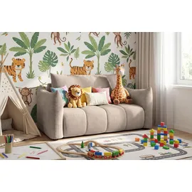 WFL GROUP Schlafsofa Lilo 120 x 86 x 101 cm Cordstoff beige