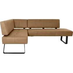 K+W Komfort & Wohnen Eckbank »Spider II«, Sitzsteppung, bequem durch Sandwichbauweise, 2 Stellmaße K+W Komfort & Wohnen cognac 71 + schwarz