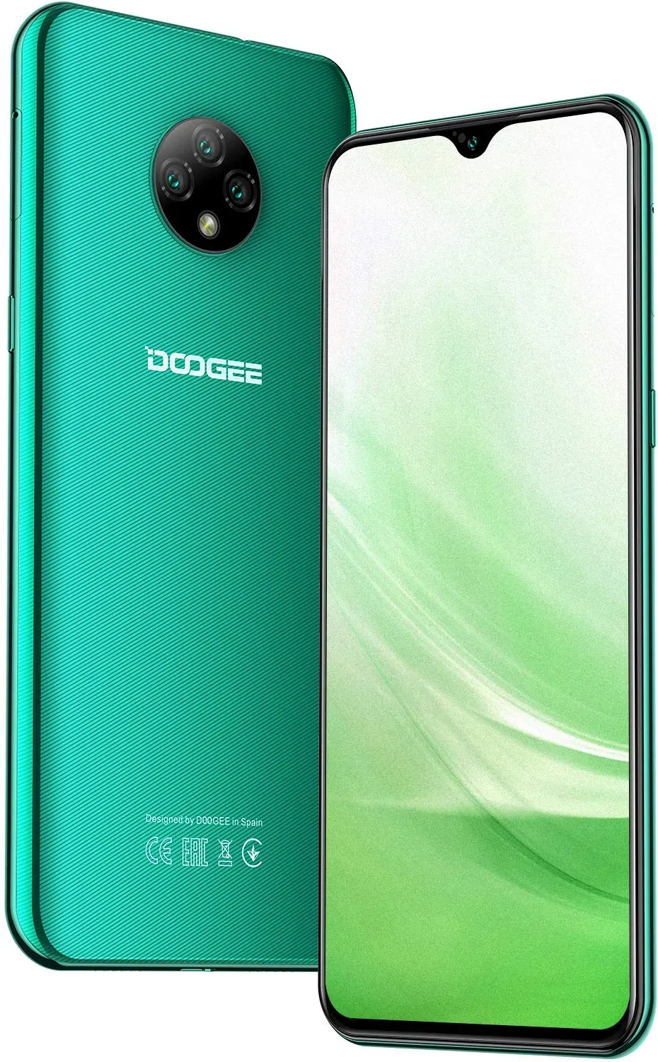 DOOGEE X95 Smartphone ohne Vertrag, 6.52 Zoll Bildschirm Android 10 4G Handy 13MP AI Kamera,4350mAh großer Akuu, 2GB+16GB, Speicher 128 GB Erweiterbar, Dual SIM, Face ID,Schnelles Laden,OTG (Grün)