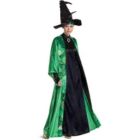 Disguise Damen Professor Mcgonagall, Official Deluxe Harry Potter Wizarding World Costume Dress and Hat Erwachsenenkostme, Mehrfarbig, Large (12-14) US