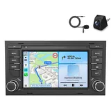 Awesafe 4+64GB Autoradio für Audi A4 S4 RS4 B6 B7 SEAT Exeo mit Wireless Carplay Android Auto 7 Zoll HD Touchscreen GPS Navigation