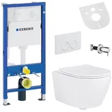 Belvit Hänge WC mit WC-Sitz Weiß