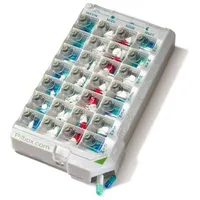 Pilbox Classic – klassiche Pillenbox für die ganze Woche– Maße: 21 x 11,8 x 3 cm