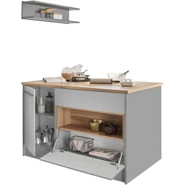 BASIC by Balculina Kücheninsel Denver 145 cm grau