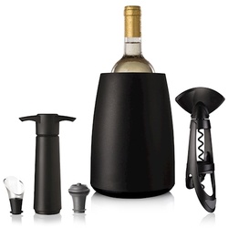 5-tlg. Set aus Edelstahl und Kunststoff Wein elegant.