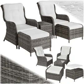 Tectake Benissa Set 5-tlg. grau