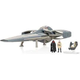 Jazwares Star Wars Micro Galaxy Squadron Sith Infiltrator - 25 cm Fahrzeug mit 3 cm Speeder und 2,5 cm Figuren