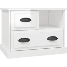 vidaXL Nachtschrank 60 x 39 x 45 cm Hochglanz-Weiß