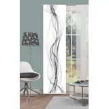 HOME WOHNIDEEN Home Fashion Schiebevorhang Dekostoff Digitaldruck Haze, Polyester, Grau, 245 x 60 cm