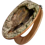 banjado Design WC Sitz Bambus 45x37,5cm / Toilettendeckel Holz/hochwertiger Toilettensitz/Bambus-Toilettendeckel für alle gängigen Toiletten - Altes Herz