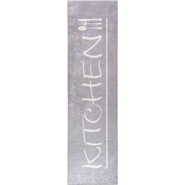 Sehrazat Küchenläufer »Kitchen 3040«, rechteckig, waschbarer Küchenläufer, grau Weiß - 80x300 cm