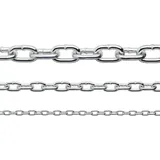 Constrabo® | Edelstahlkette kurzgliedrig DIN 766 | 1,5 m Ø 2 mm | Edelstahl 316 (V4A) | Rostfreie Edel-Stahlkette Meterware Rundgliederkette Absperrkette Sicherheitskette Rundstahlkette Ankerkette