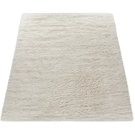 Paco Home Hochflor Teppich Wohnzimmer Fellteppich Kunstfell Flauschig beige 160x220 cm - Beige