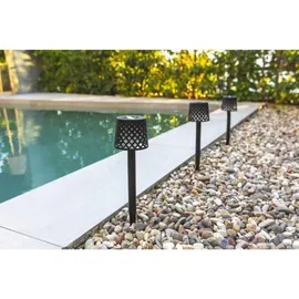 NEW GARDEN Erdspießleuchte 4er Set Kunststoff 4 Stück weiß