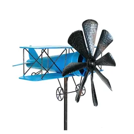 DanDiBo Ambiente Gartenstecker Flugzeug XL 160 cm Blau