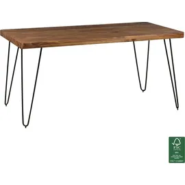 Wohnling Bagli 160 x 76 x 80 cm Sheesham schwarz