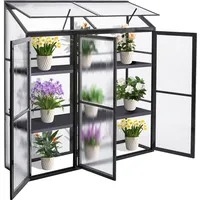 Gegaden Frühbeet Aluminium Grau Blankglas 0 mm 0,99 m2