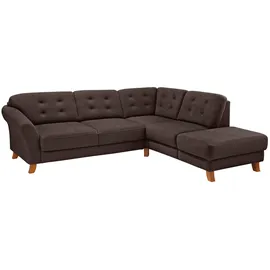 Home Affaire Ecksofa »Trondheim L-Form« mit Federkern braun