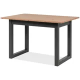 furn.design Esstisch Eiche Artisan grau 120/160 cm, Esszimmer, Tische, Esstische
