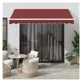vidaXL Markise Manuell Weinrot 300x250 cm