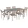 Beliani Grosseto Set 6-tlg. Beige/Schwarz