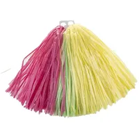 Funny Fashion Kostüm Cheerleader Pompon mit Ringgriff - 1 Stück, Grün
