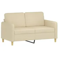 vidaXL 2-Sitzer-Sofa Creme 120 cm Stoff