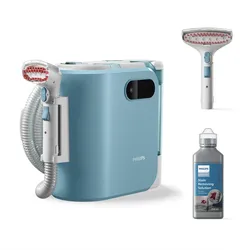 Philips Wasch-Sauger »XW3193/11 3000 Series mit 2 Bürsten unterschiedlicher Größe«, reinigt zahlreiche weiche Oberflächen, kompakt; Blau / Seidenweiß, 83796420-0 Blau/Seidenweiß