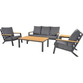 Lesli-Living Donnan Loungeset anthrazit/grau