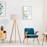 EDM E27 EDM-Stehlampe aus Holz Stoff