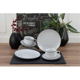 CreaTable Luna Black Line Kaffeeservice 18-tlg. schwarz