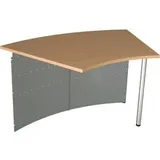 Kerkmann Anbautheke Genua gebogen, buche, silber 126,5 x 80,0 x 72,0 cm