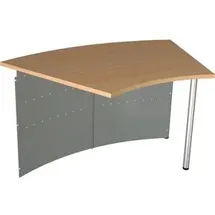 Kerkmann Anbautheke Genua gebogen, buche, silber 126,5 x 80,0 x 72,0 cm