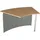 Kerkmann Anbautheke Genua gebogen, buche, silber 126,5 x 80,0 x 72,0 cm